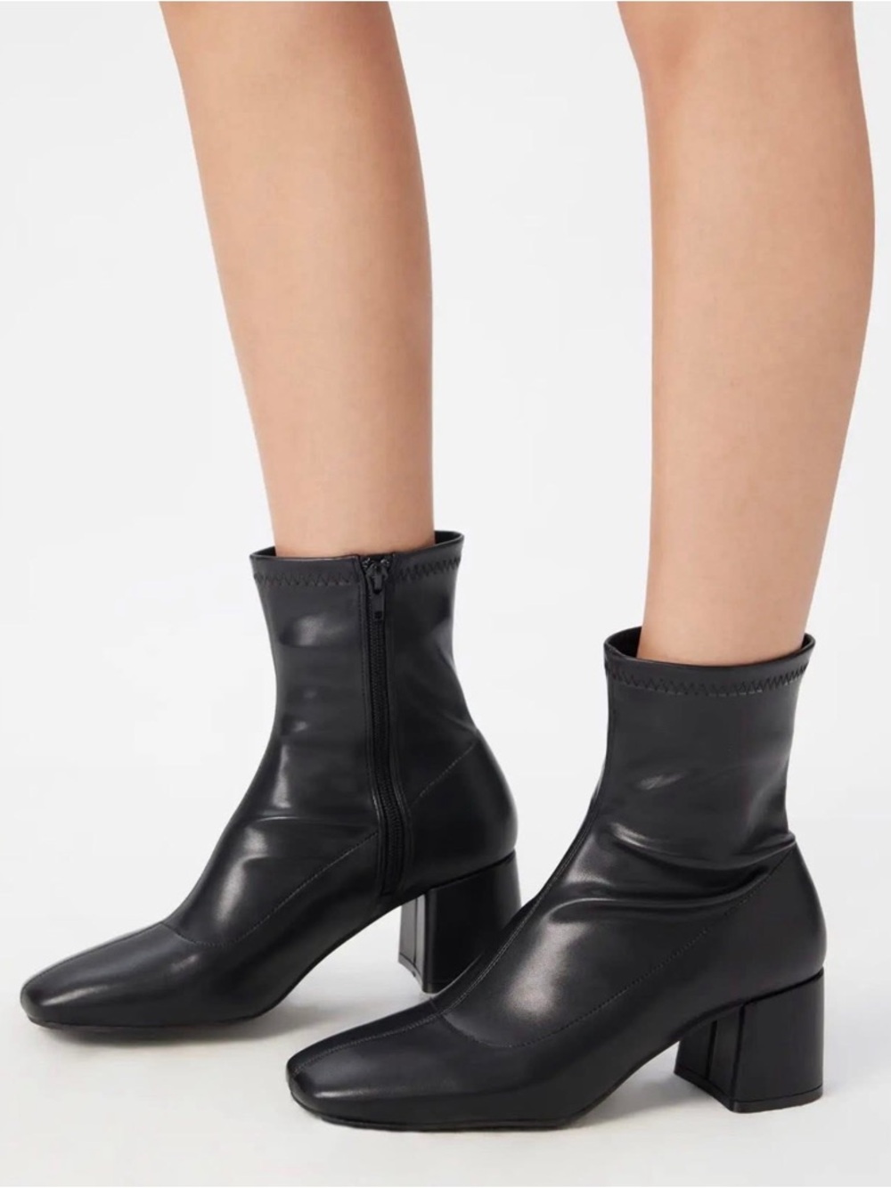 Cider SQUARE TOE CHUNKY HEELED ANKLE BOOTS size 9 new!